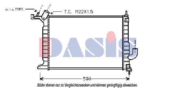 AKS DASIS Jäähdytin,moottorin jäähdytys 151550N